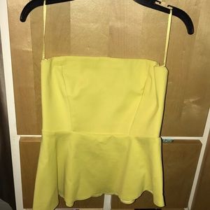 Strapless asymmetrical top